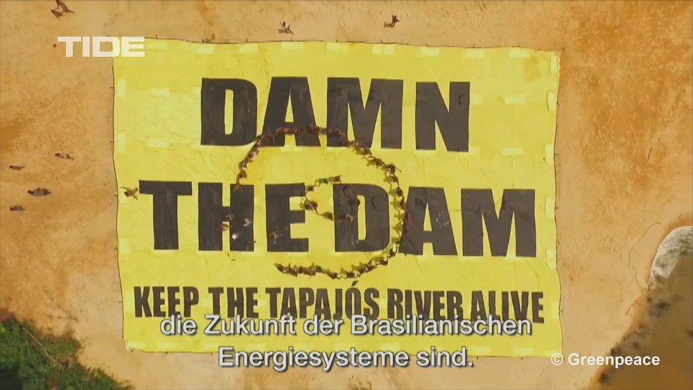 Greenpeace Kampagne gegen Staudamm aufbau in Amazonas Gebiet